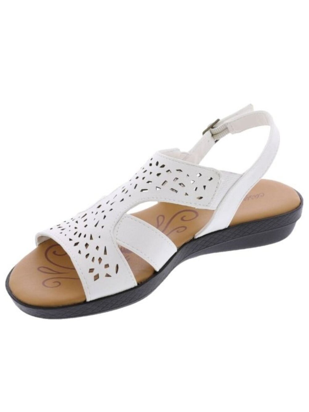 Easy Street Bolt Women's Sandals White Size 12 M Open Toe Slingback NIB